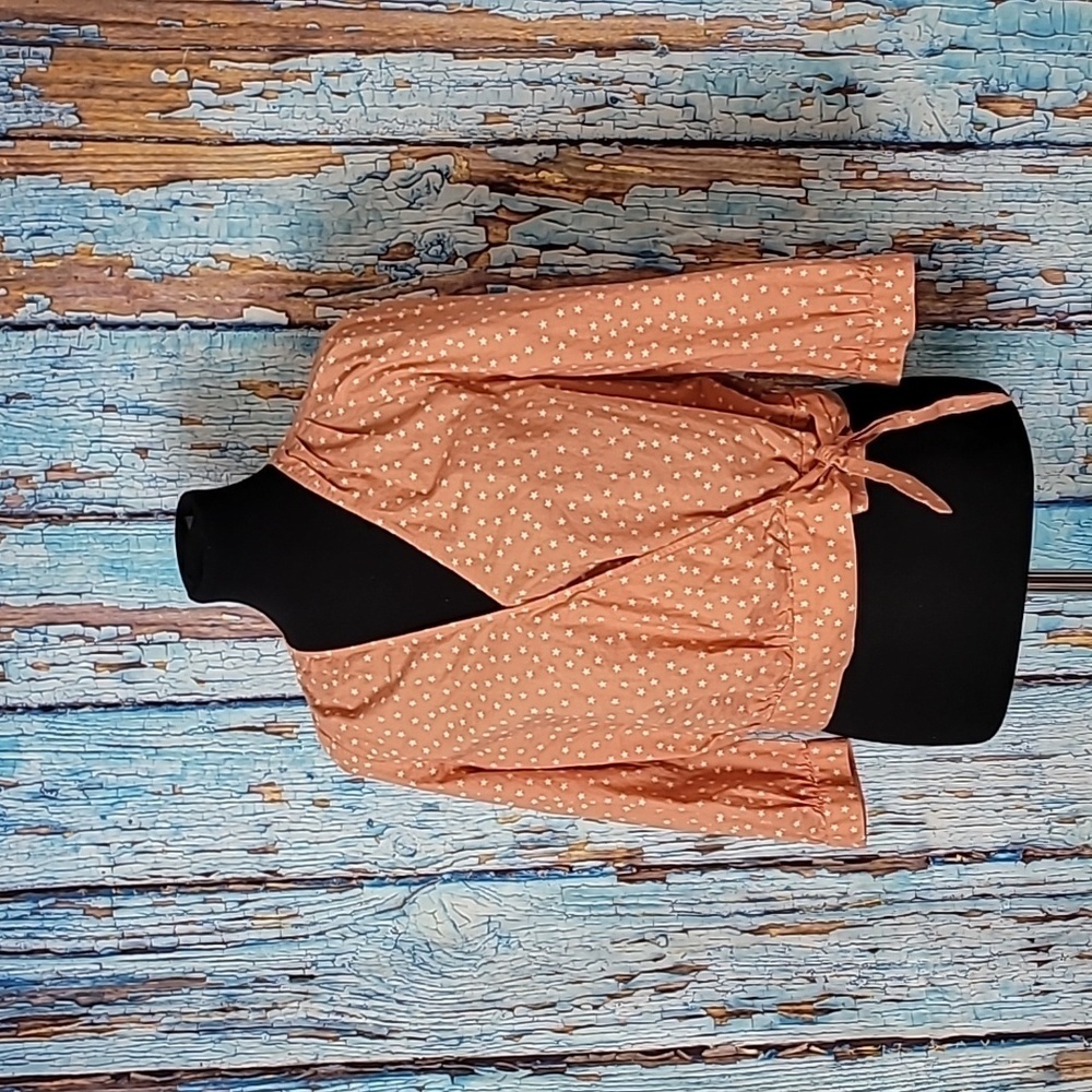 Madewell star wrap blouse
